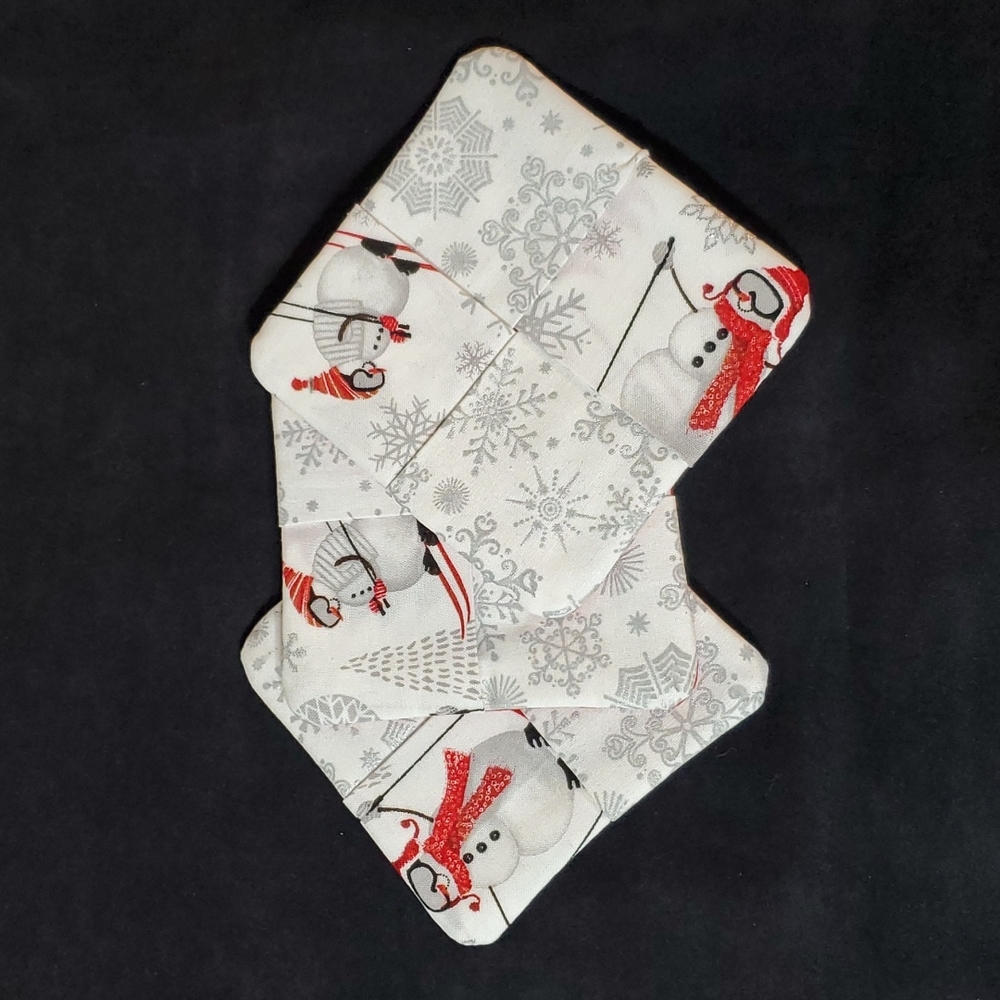 Handmade Fabric Coasters, Set of 3